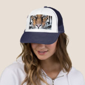 Casquette Portrait de tigre en style Presse Graphique (En situation)