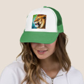 Casquette Portrait Posé côté Lion rugissant-57566 (En situation)