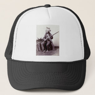 Casquette Portrait vintage de guerrier de Natif américain