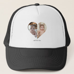 Casquette Poster de collage photo en forme de coeur 2