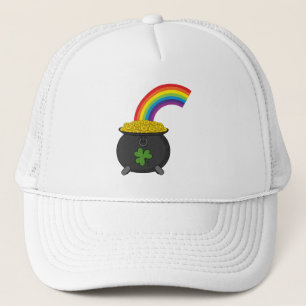 Casquette Pot de dessin en or arc-en-ciel