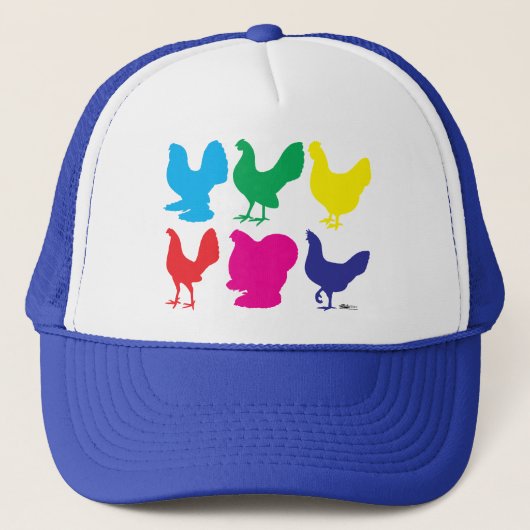 Casquette Poules colorées (Devant)