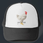 Casquette Poulet blanc<br><div class="desc">Personnalisez cette conception blanche de coq utilisant le modèle ou cliquez sur la "personnaliser il" pour modifier plus loin.</div>
