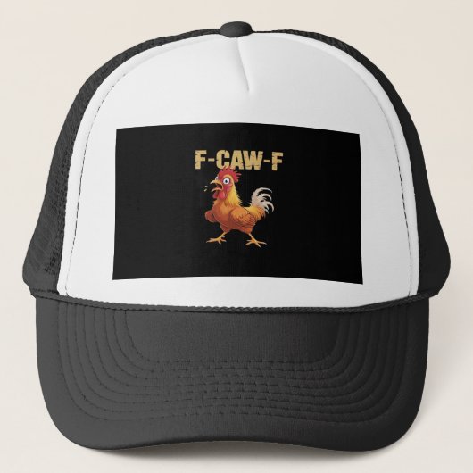 Casquette Poulet F-Caw-F Classique Drôle Rétro (Devant)