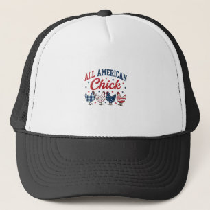Casquette Poulet Patriotique Américaine Tout Américain Conce