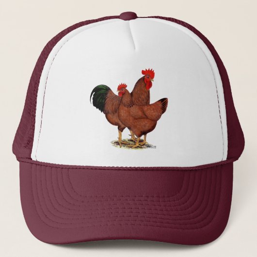 Casquette Poulets de rouge de production (Devant)