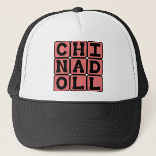 Casquette Poupée de Chine, porcelaine vernissée