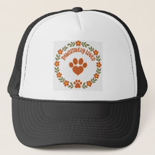 Casquette pour amoureux de chats avec empreinte de