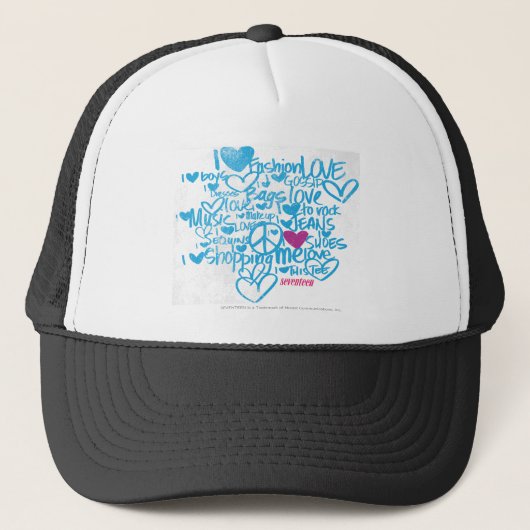 Casquette Pourpre/Aqua de graffiti (Devant)