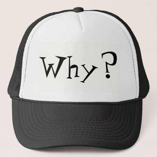 Casquette Pourquoi Big Question Mark Design Trucker Chapeau (Devant)