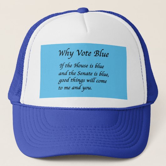 Casquette Pourquoi voter bleu en 2026 (Devant)