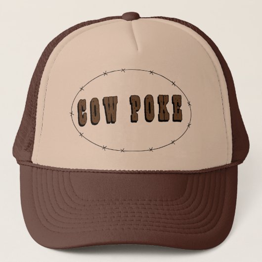 Casquette Poussée mignonne de Cowpoke ou de vache (Devant)