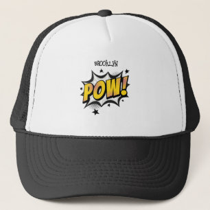 Casquette Pow fun pop art style comique typographie légende