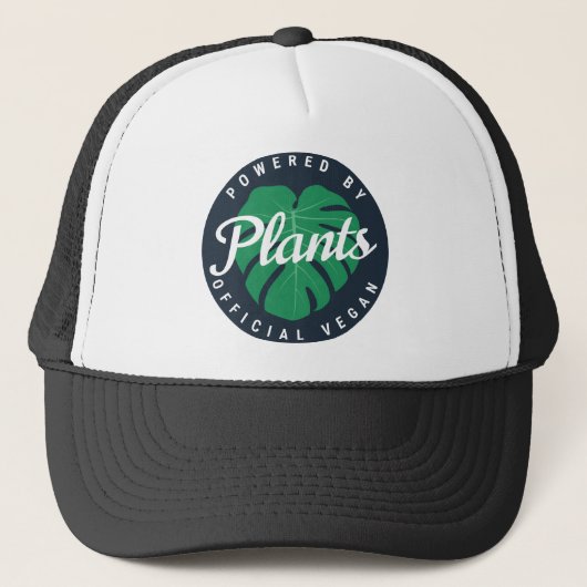 Casquette powered by plants vegan (Devant)