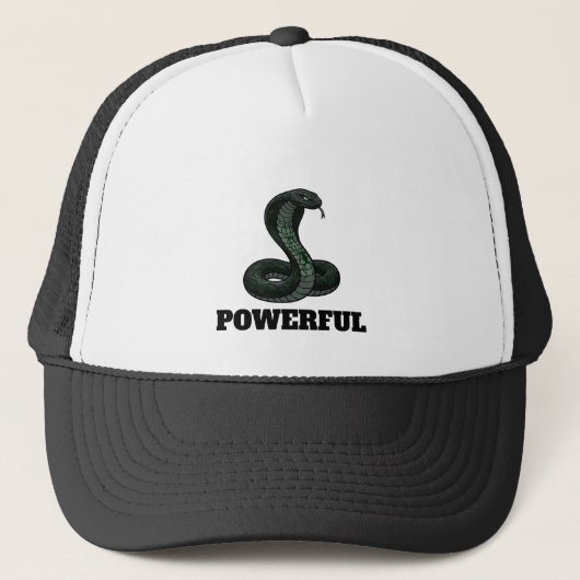 Casquette Powerful Snake Hat – Custom Text Cobra Design Cap (Devant)