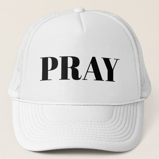 Casquette Pray Simple Typographie moderne Gras Religieux (Devant)