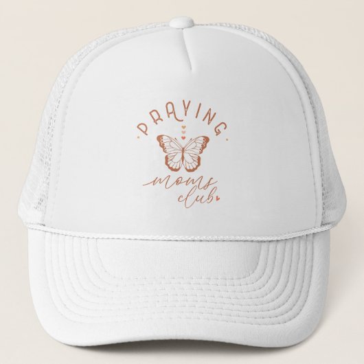 Casquette Praying Moms Club : Butterfly Boho Design Vintage (Devant)