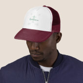 Casquette Première communion, écriture en vert clair (En situation)