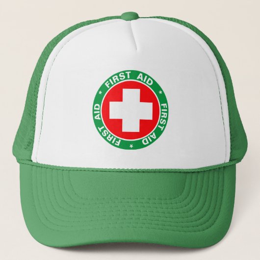 Casquette Premiers soins - Médicaments (Croix) - Ambulance,  (Devant)