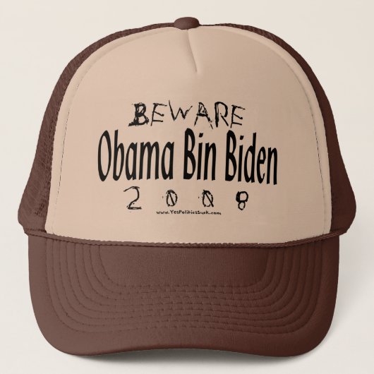 Casquette Prenez garde du bin Biden d'Obama (Devant)