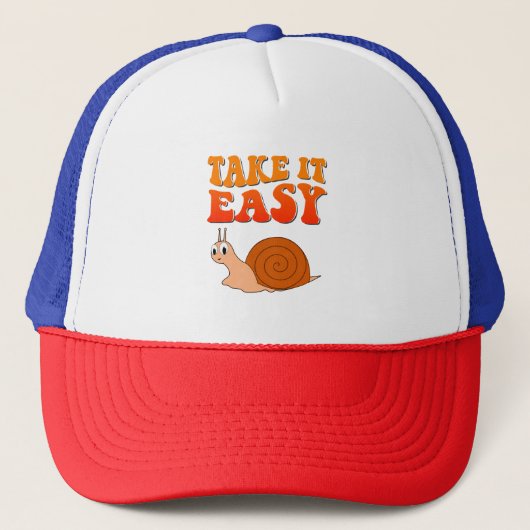 Casquette Prenez-le facilement mignon Cartographie Snail Tex (Devant)