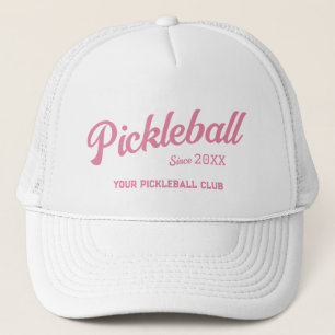 Casquette Preppy Pink Pickleball Club Custom Crest Party
