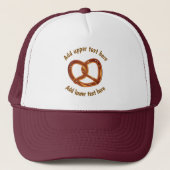 Casquette Pretzel classique Sel noeud tordu - 2 lignes Texte (Devant)