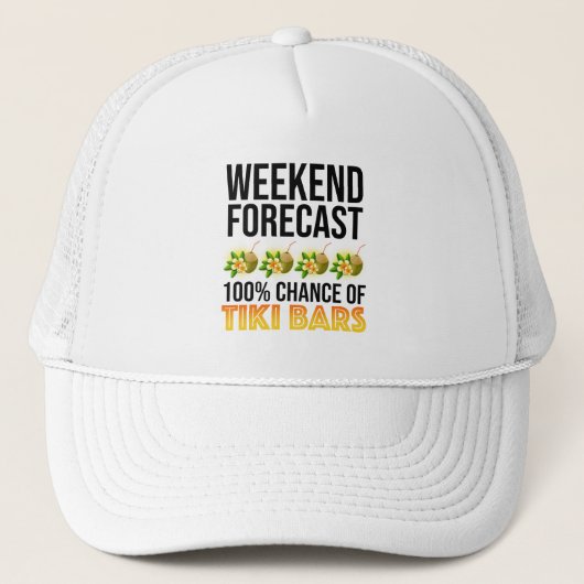 Casquette Prévisions de week-end - 100% de chances de bars T (Devant)