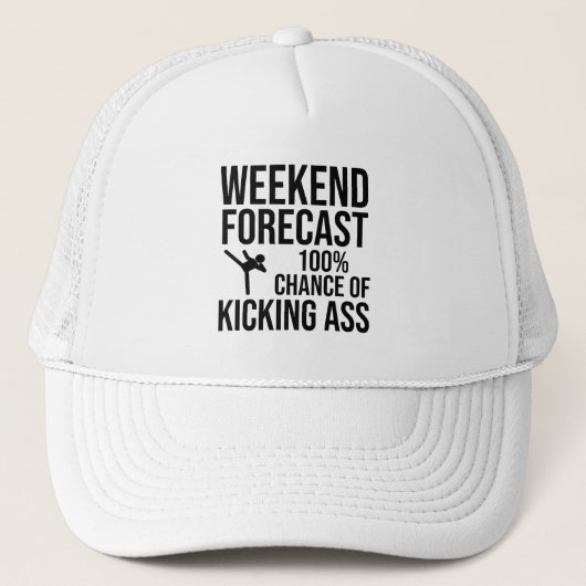 Casquette Prévisions de week-end - 100 % de chances de défon (Devant)