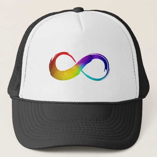 Casquette Pride Symbole d'Inifinité arc-en-ciel Neurodiverge (Devant)