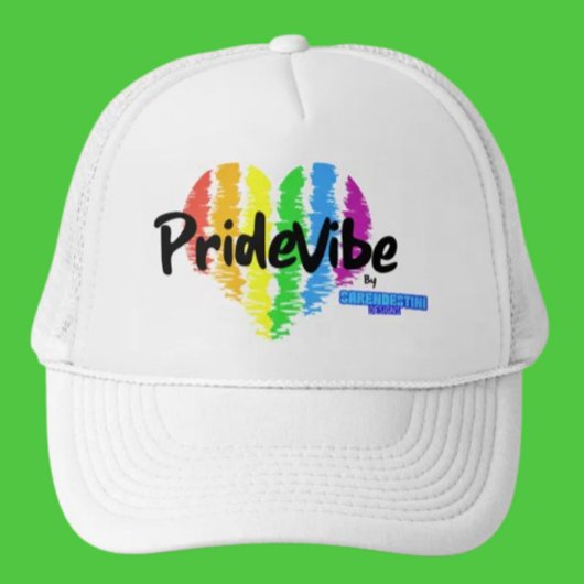 Casquette PrideVibe Rainbow Heart Trucker : gras et non cons