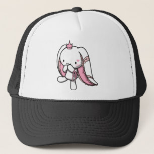 Casquette Princesse de lapin de blanc de coeurs
