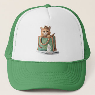 Casquette Princesse Kitten dans le sac avec la souris et la