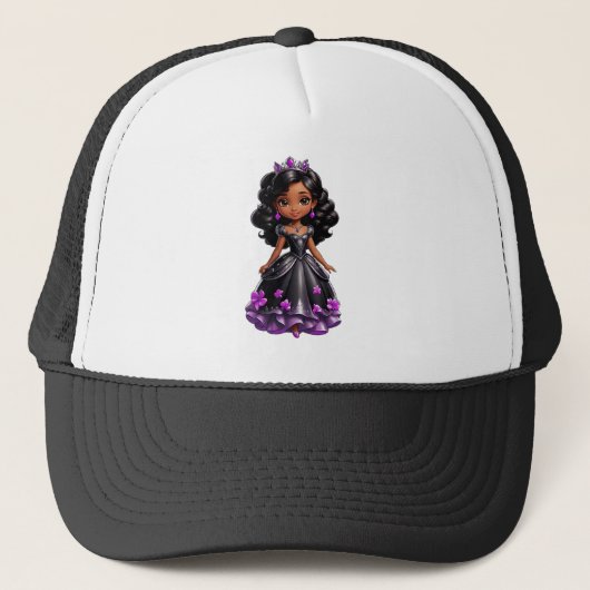 Casquette Princesse noire (Devant)
