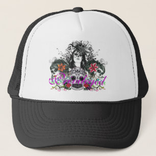 Casquette privilégié de Dia De Los Muertos Trucker