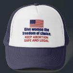 Casquette Pro Choice Garder l'avortement en sécurité et poli<br><div class="desc">Donnez aux femmes la liberté de choix en Amérique. C'est notre droit civil. Chaque femme mérite le droit de choisir. Gardez l'avortement sûr et casquette légal. Un casquette patriotique américain. Combattre le SCOTUS et ce brouillon pour renverser Roe V. Wade.</div>