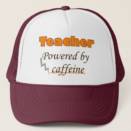 Casquette Professeur alimenté par la caféine (Devant)