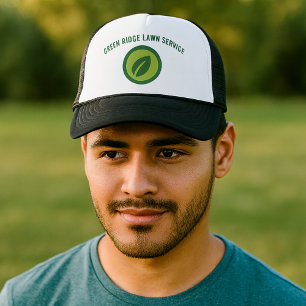 Casquette Professionnel de l'entretien de pelouse noir et ve