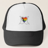 Casquette Progress Pride Heart Line Art (Devant)
