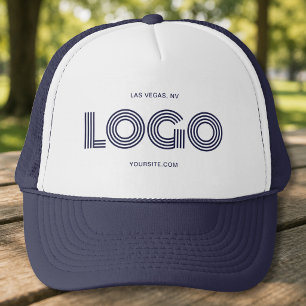 Casquette Promo de logo rectangulaire moderne bleu foncé