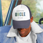 Casquette Promu à oncle EST 2025 | Nouveau oncle<br><div class="desc">Célébrez les grandes nouvelles en style avec ce chapeau de camionneur "Promoted to Uncle EST 2025"! Une façon amusante et branchée d'annoncer une grossesse ou de faire cadeau d'un oncle à venir, ce casquette présente une typographie moderne dans des tons pastel doux sur un modèle de maille classique. Qu'il s'agisse...</div>
