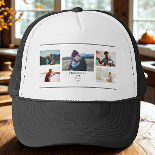 Casquette Promu Papa Collage de photos – Personnalisé 