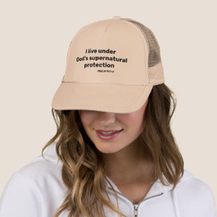 Casquette protection surnaturelle de Dieu Psaume 91: 1-2 bib