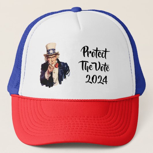 Casquette Protéger Le Chapeau Trucker 2024 Du Vote (Devant)