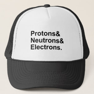 Casquette Protons Neutrons Électrons 3 Parties d'un Atome