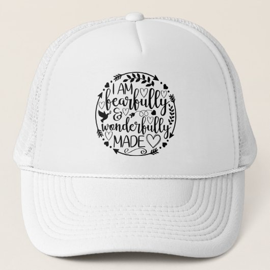 Casquette Psaume 39 Merveilleusement fait Écriture chrétienn (Devant)