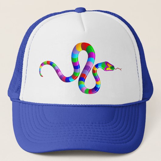 Casquette psychédélique d'arc-en-ciel de serpent (Devant)