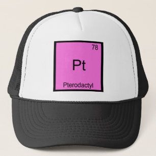 Casquette Pt - Ptérodactyle Symbole drôle d'élément de chimi