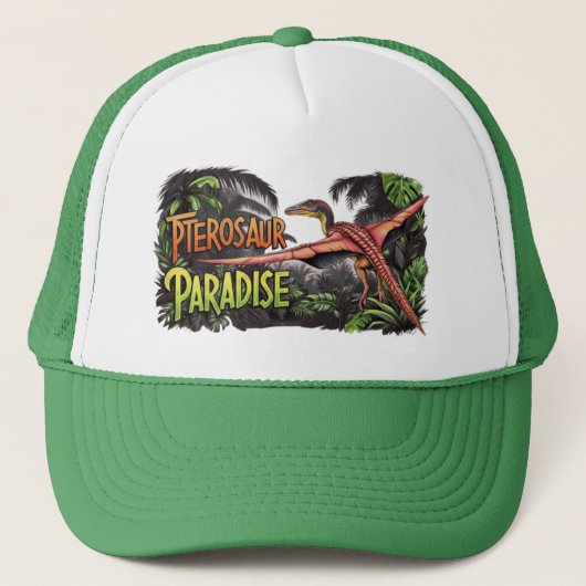Casquette Pterosaur Paradise - Flying Dinosaur Jungle Scène (Devant)
