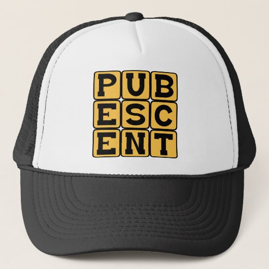 Casquette Pubescent, étape de la vie d'un adolescent (Devant)
